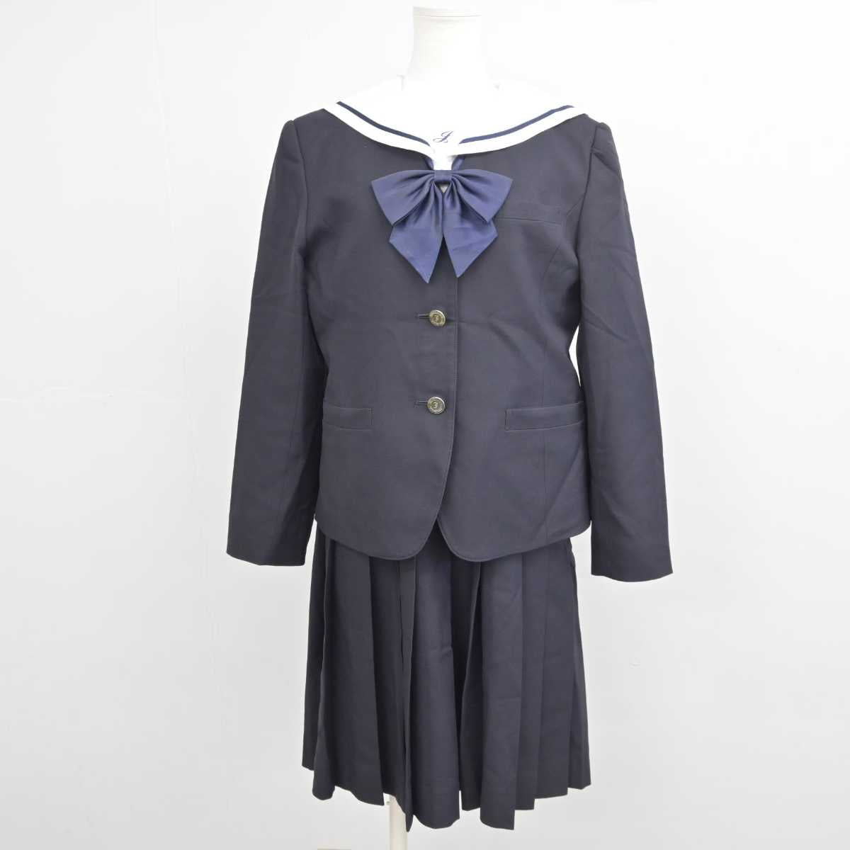 【中古】福岡県 福岡工業大学付属城東高等学校 女子制服 4点 (ブレザー・セーラー服・ジャンパースカート) sf044838