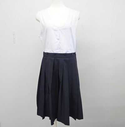 【中古】福岡県 福岡工業大学付属城東高等学校 女子制服 4点 (セーラー服・スカート) sf044839