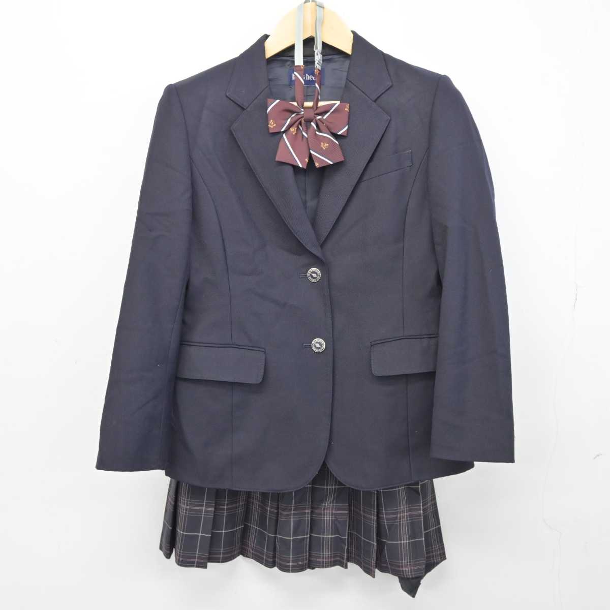 【中古】東京都 若葉総合高等学校 女子制服 3点 (ブレザー・スカート) sf044848