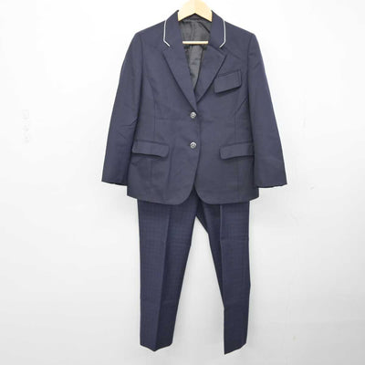 【中古】福岡県 福岡市内中学新標準服 女子制服 2点 (ブレザー・ズボン) sf044853