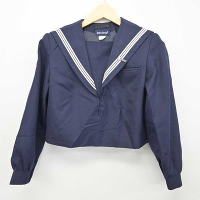 【中古】福岡県 香椎高等学校 女子制服 3点 (セーラー服・ジャンパースカート) sf044860