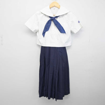 【中古】福岡県 香椎高等学校 女子制服 5点 (セーラー服・スカート) sf044862