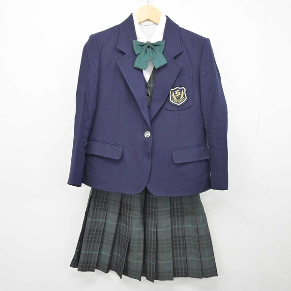 【中古】千葉県 専修大学松戸中学校高等学校 女子制服 5点 (ブレザー・ベスト・シャツ・スカート) sf044870