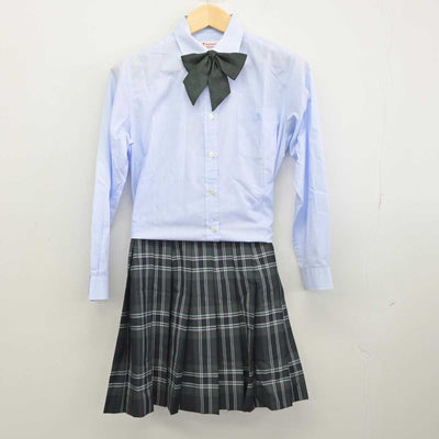 【中古】東京都 文京学院大学女子高等学校 女子制服 4点 (シャツ・ニット・スカート) sf044883