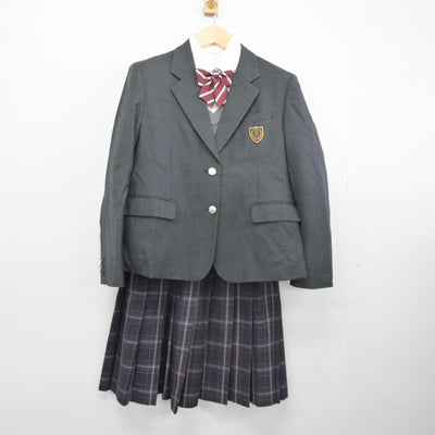 【中古】埼玉県 細田学園高等学校 女子制服 5点 (ブレザー・シャツ・ニット・スカート) sf044891