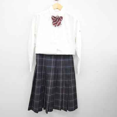 【中古】埼玉県 細田学園高等学校 女子制服 5点 (ブレザー・シャツ・ニット・スカート) sf044891