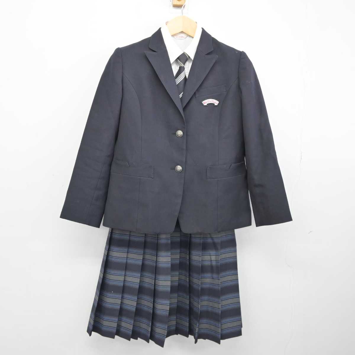 【中古】大阪府 関西福祉科学大学高等学校 女子制服 4点 (ブレザー・シャツ・スカート) sf044897