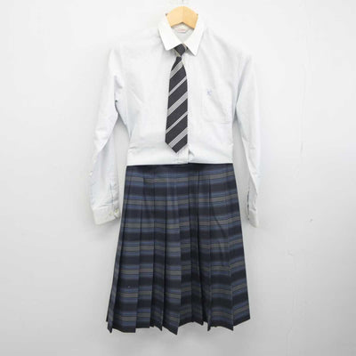 【中古】大阪府 関西福祉科学大学高等学校 女子制服 4点 (ブレザー・シャツ・スカート) sf044897