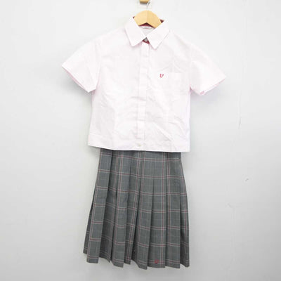 【中古】大阪府 上宮高等学校 女子制服 4点 (シャツ・ニットベスト・スカート) sf044901