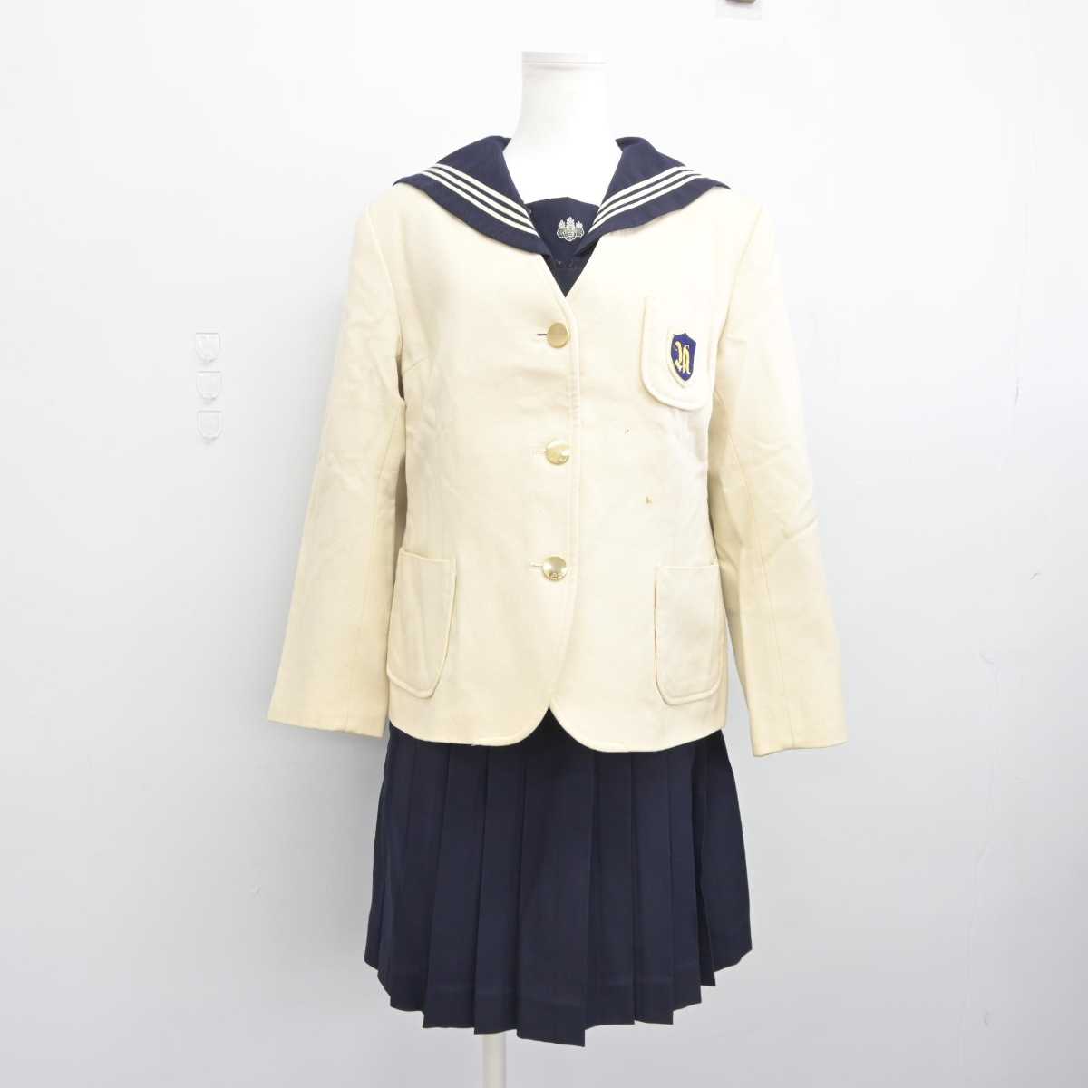 【中古】東京都 目白研心高等学校 女子制服 4点 (ブレザー・セーラー服・スカート) sf044907