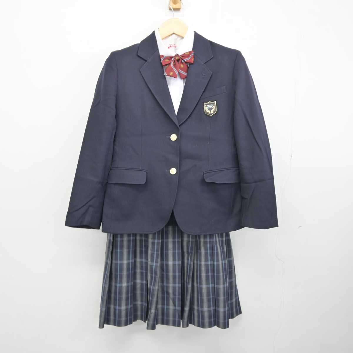 【中古】東京都 明豊中学校 女子制服 4点 (ブレザー・シャツ・スカート) sf044908