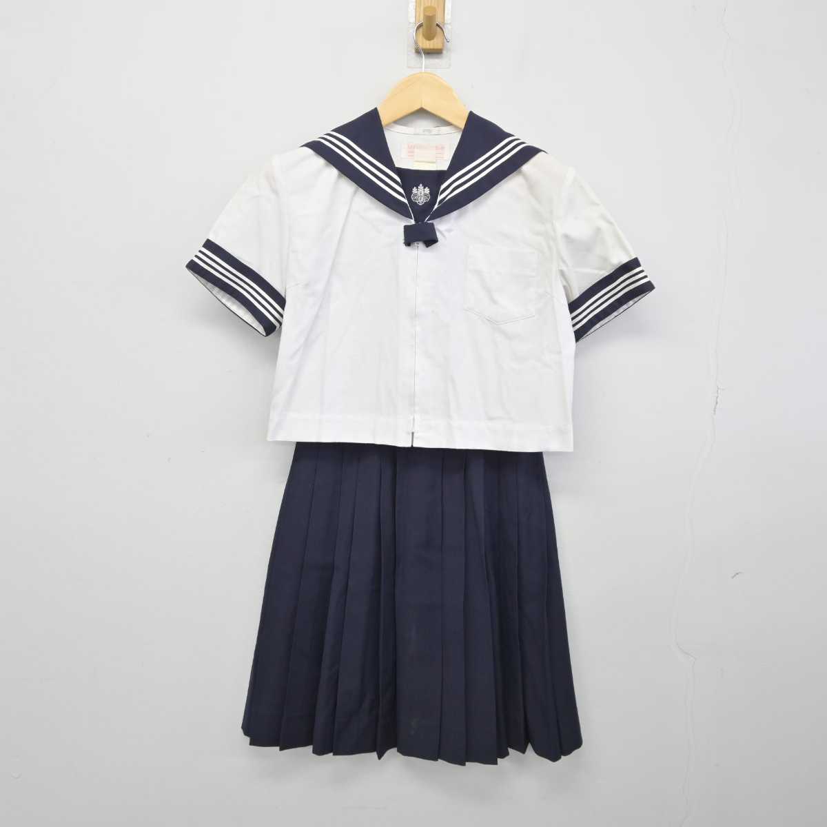 【中古】東京都 目白研心高等学校 女子制服 3点 (セーラー服・スカート) sf044920