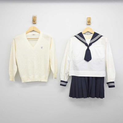 【中古】千葉県 和洋国府台女子高等学校 女子制服 4点 (ニット・セーラー服・スカート) sf044925