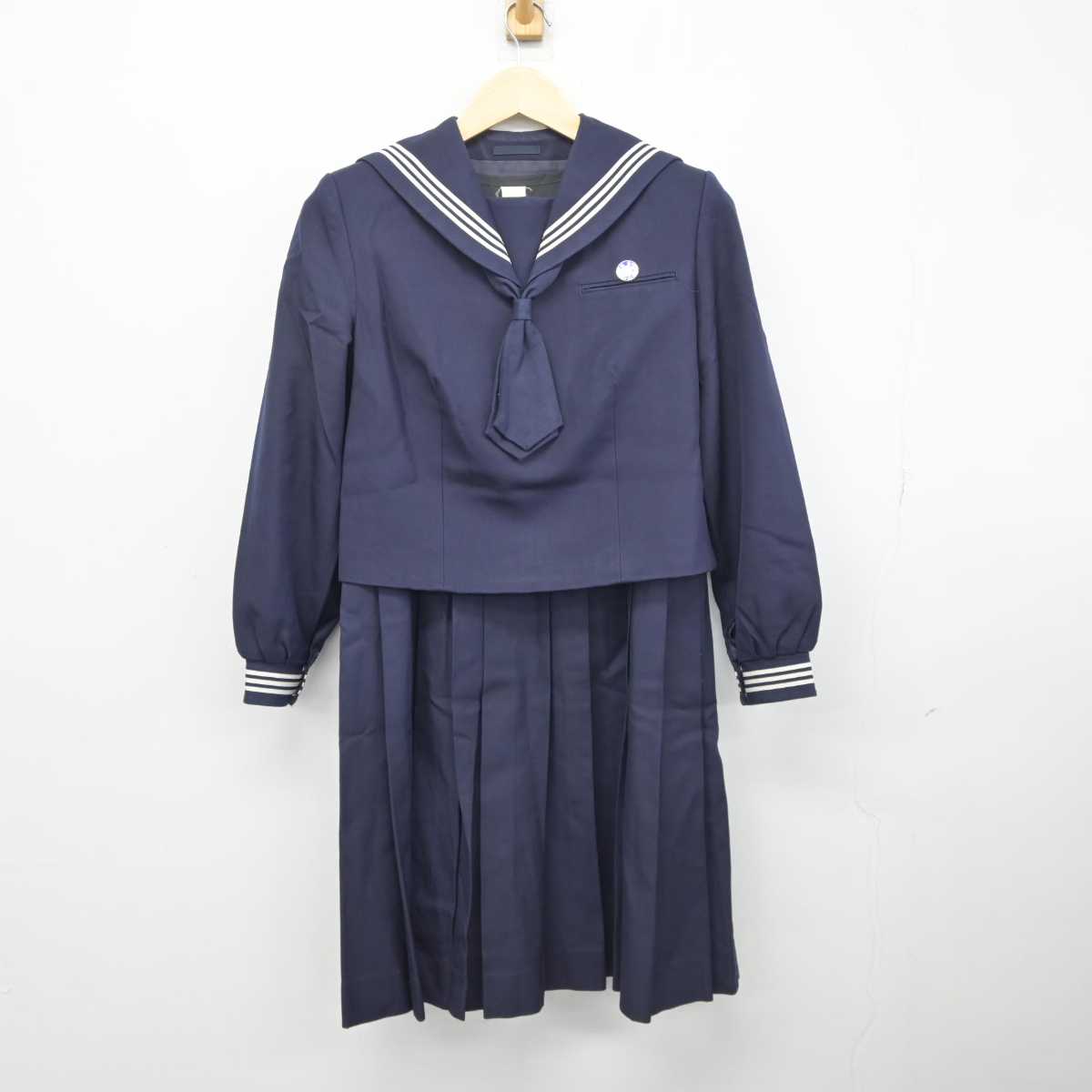 【中古】千葉県 和洋国府台女子高等学校 女子制服 4点 (セーラー服・スカート) sf044927