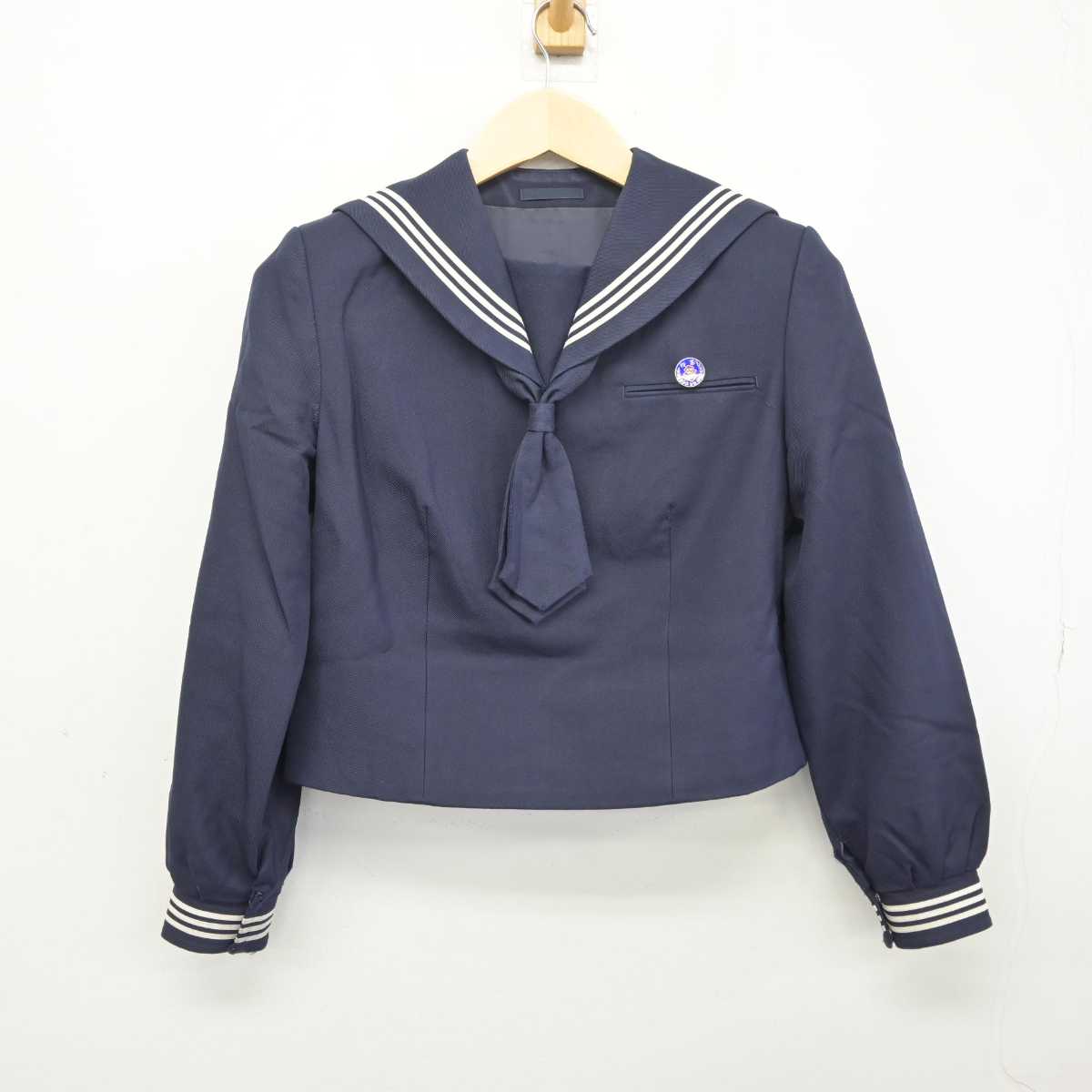 【中古】千葉県 和洋国府台女子高等学校 女子制服 4点 (セーラー服・スカート) sf044927