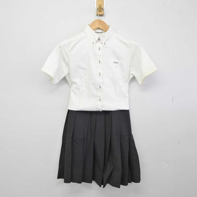 【中古】佐賀県 早稲田佐賀高等学校 女子制服 3点 (シャツ・スカート) sf044943