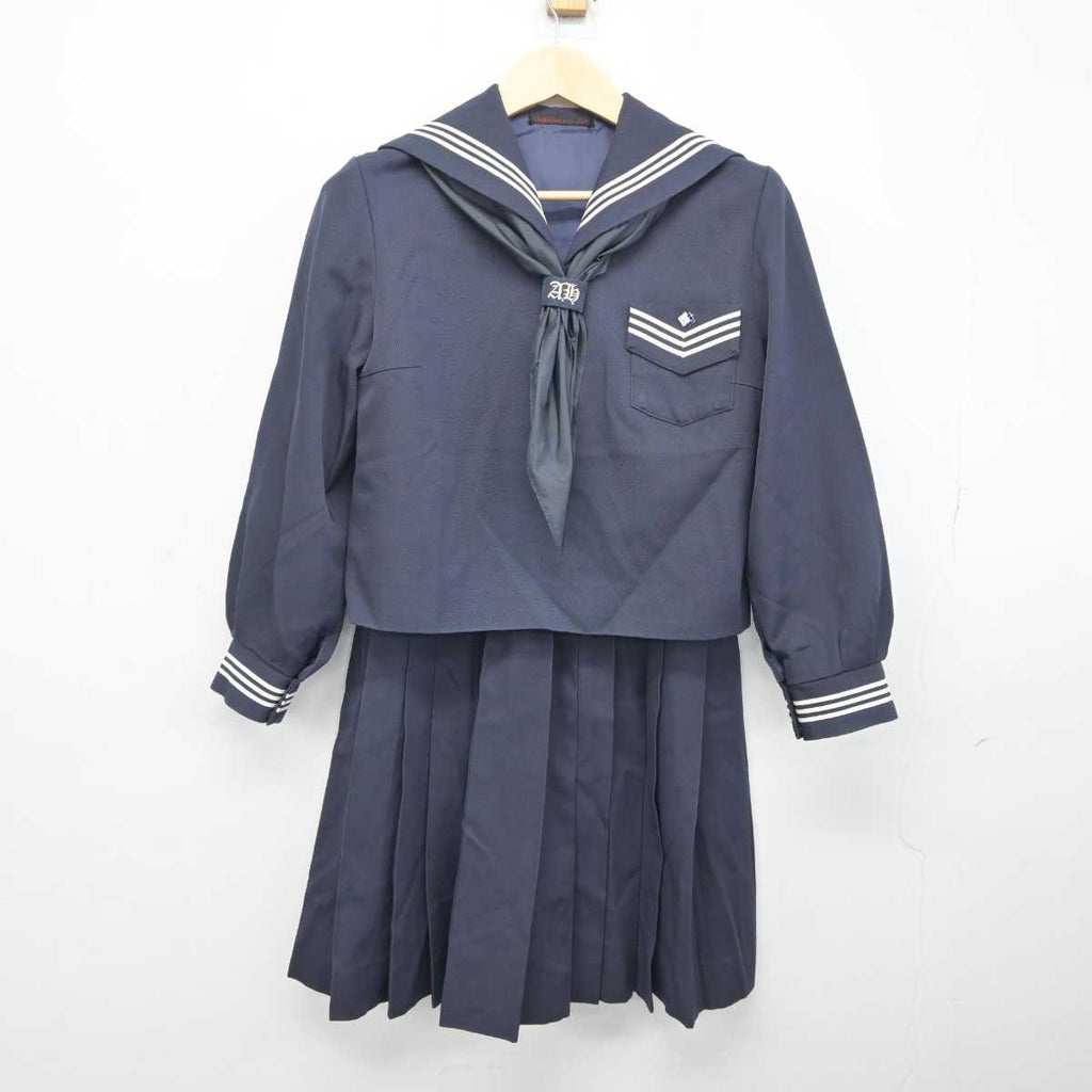【中古】福島県 安達高等学校 女子制服 4点 (セーラー服・スカート 