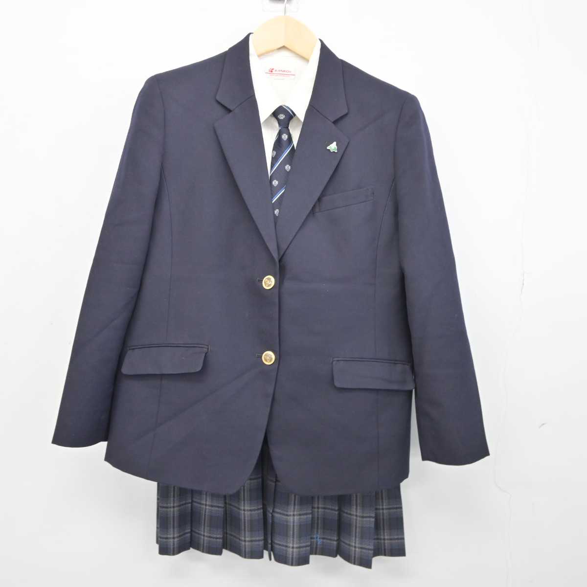 【中古】神奈川県 麻布大学附属高等学校 女子制服 4点 (ブレザー・シャツ・スカート) sf044991