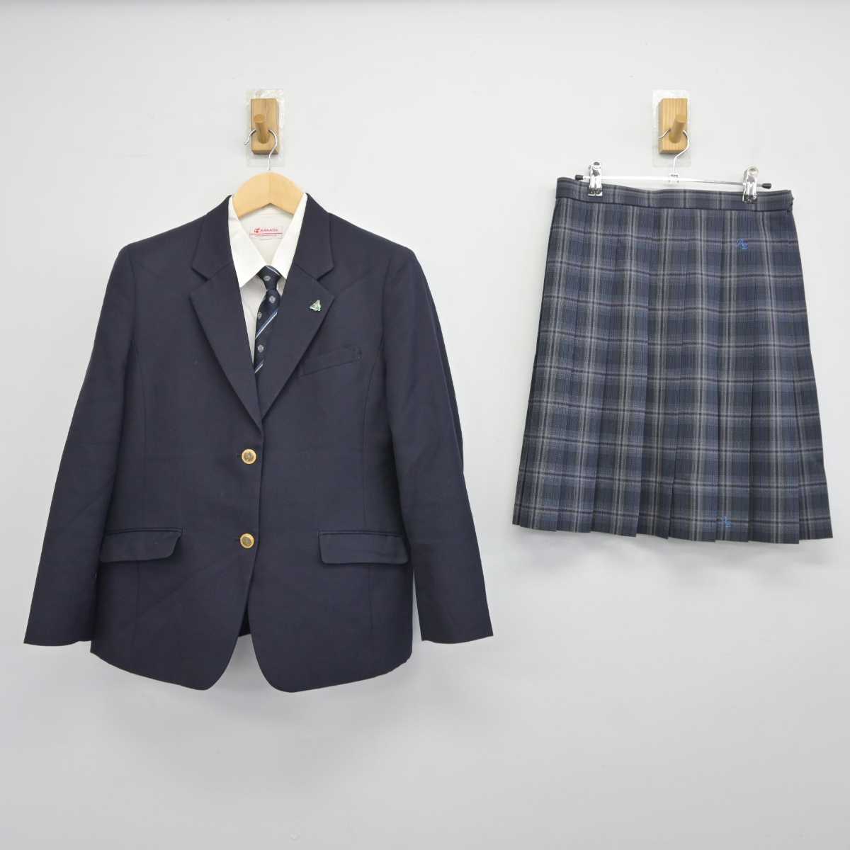 【中古】神奈川県 麻布大学附属高等学校 女子制服 4点 (ブレザー・シャツ・スカート) sf044991