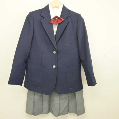 【中古】神奈川県 市ケ尾中学校 女子制服 5点 (ブレザー・ベスト・シャツ・スカート) sf044996