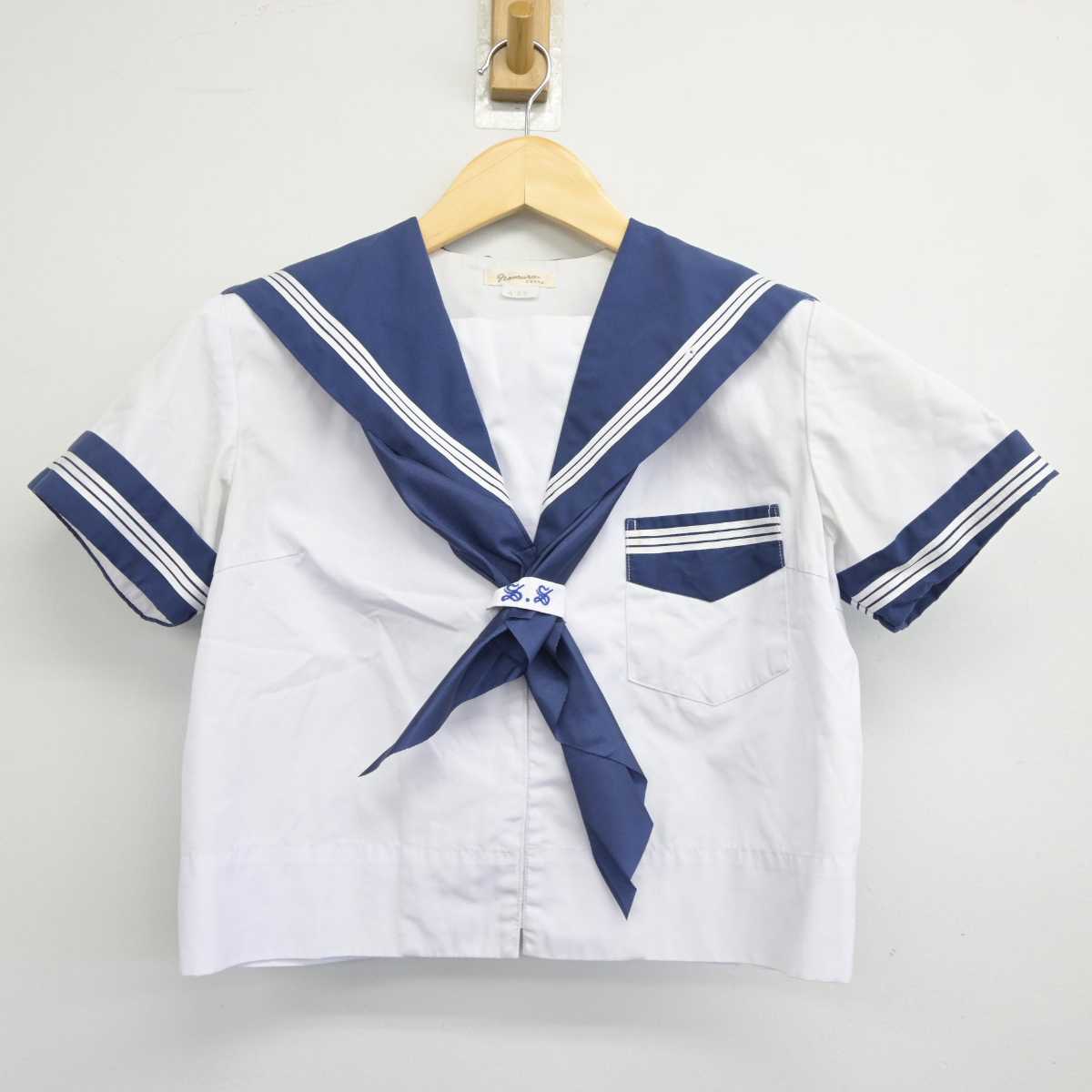 【中古】大阪府 大阪成蹊女子高等学校 女子制服 3点 (セーラー服・スカート) sf044999