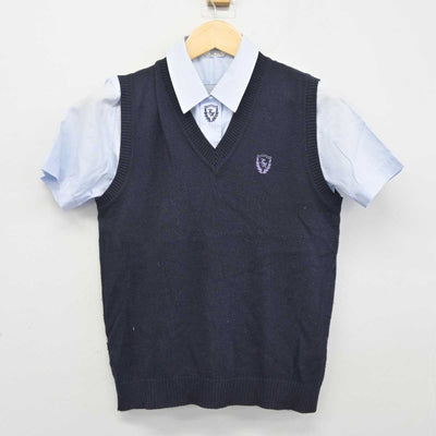 【中古】兵庫県 神戸野田高等学校 女子制服 2点 (シャツ・ニットベスト) sf045004