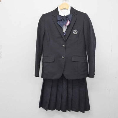 【中古】岡山県 倉敷高等学校 女子制服 5点 (ブレザー・シャツ・ニットベスト・スカート) sf045012