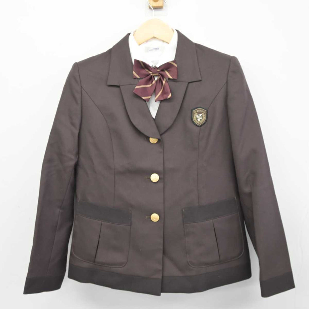 【中古】東京都 聖ドミニコ学園高等学校 女子制服 4点 (ブレザー・シャツ・ニット) sf045014