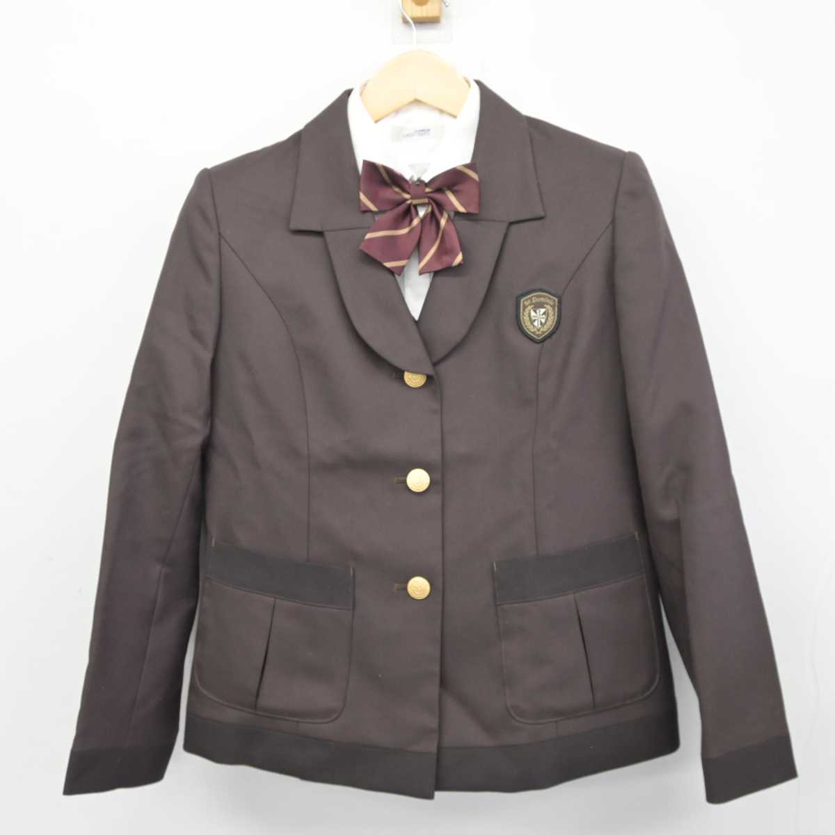 【中古】東京都 聖ドミニコ学園高等学校 女子制服 4点 (ブレザー・シャツ・ニット) sf045014