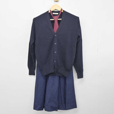 【中古】神奈川県 玉川中学校 女子制服 4点 (ベスト・ニット・スカート) sf045024