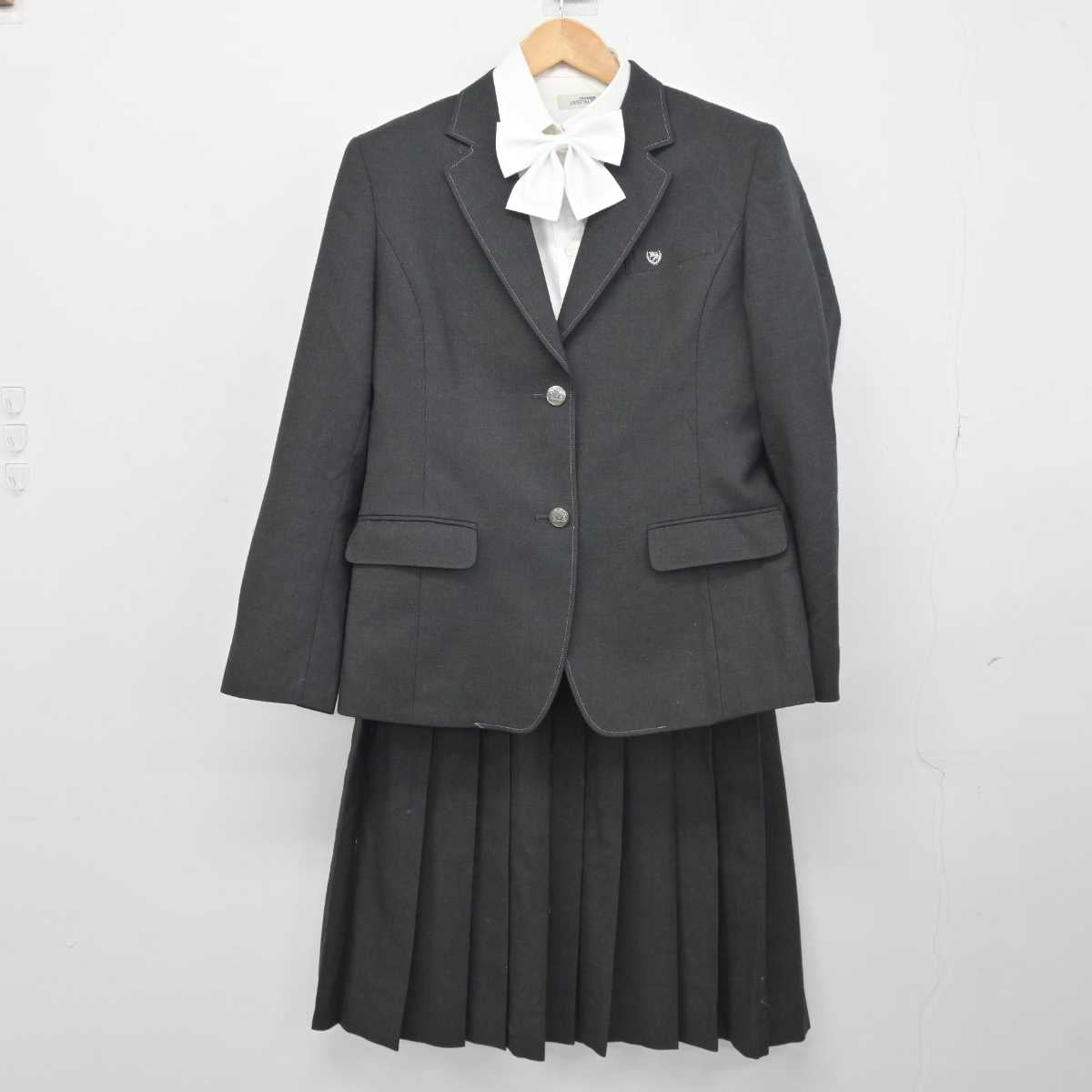 【中古】兵庫県 兵庫大学附属須磨ノ浦高等学校 女子制服 4点 (ブレザー・シャツ・スカート) sf045029