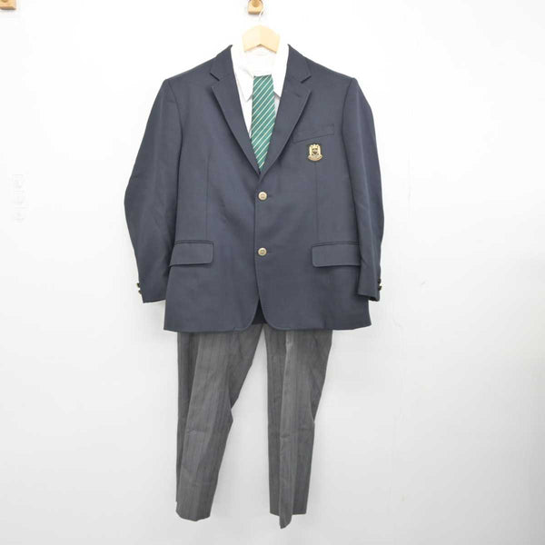 【中古】愛知県 愛知産業大学工業高等学校 男子制服 4点 (ブレザー 