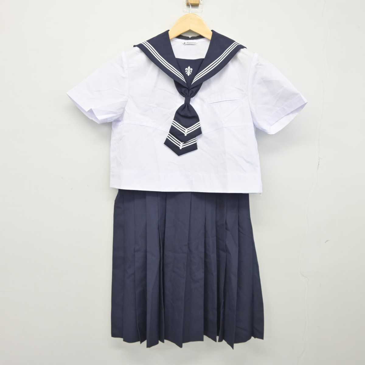 【中古】宮城県 仙台白百合学園小学校 女子制服 3点 (セーラー服・スカート) sf045064