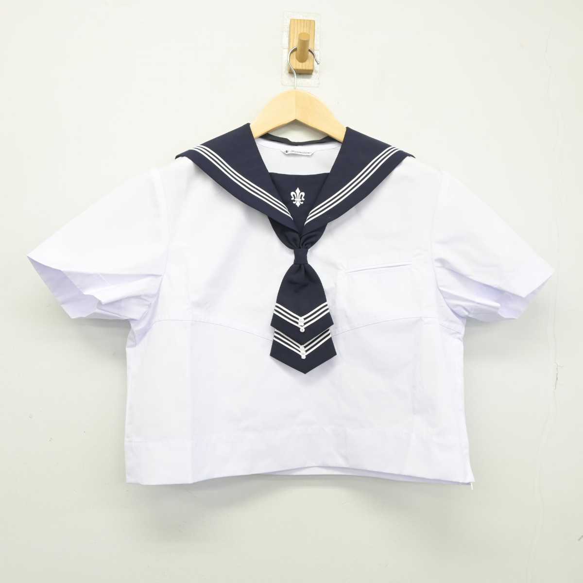 【中古】宮城県 仙台白百合学園中学校高等学校 女子制服 3点 (セーラー服・スカート) sf045071