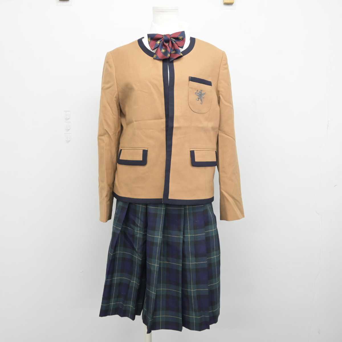 【中古】宮城県 秀光中学校 女子制服 5点 (ブレザー・シャツ・スカート) sf045073