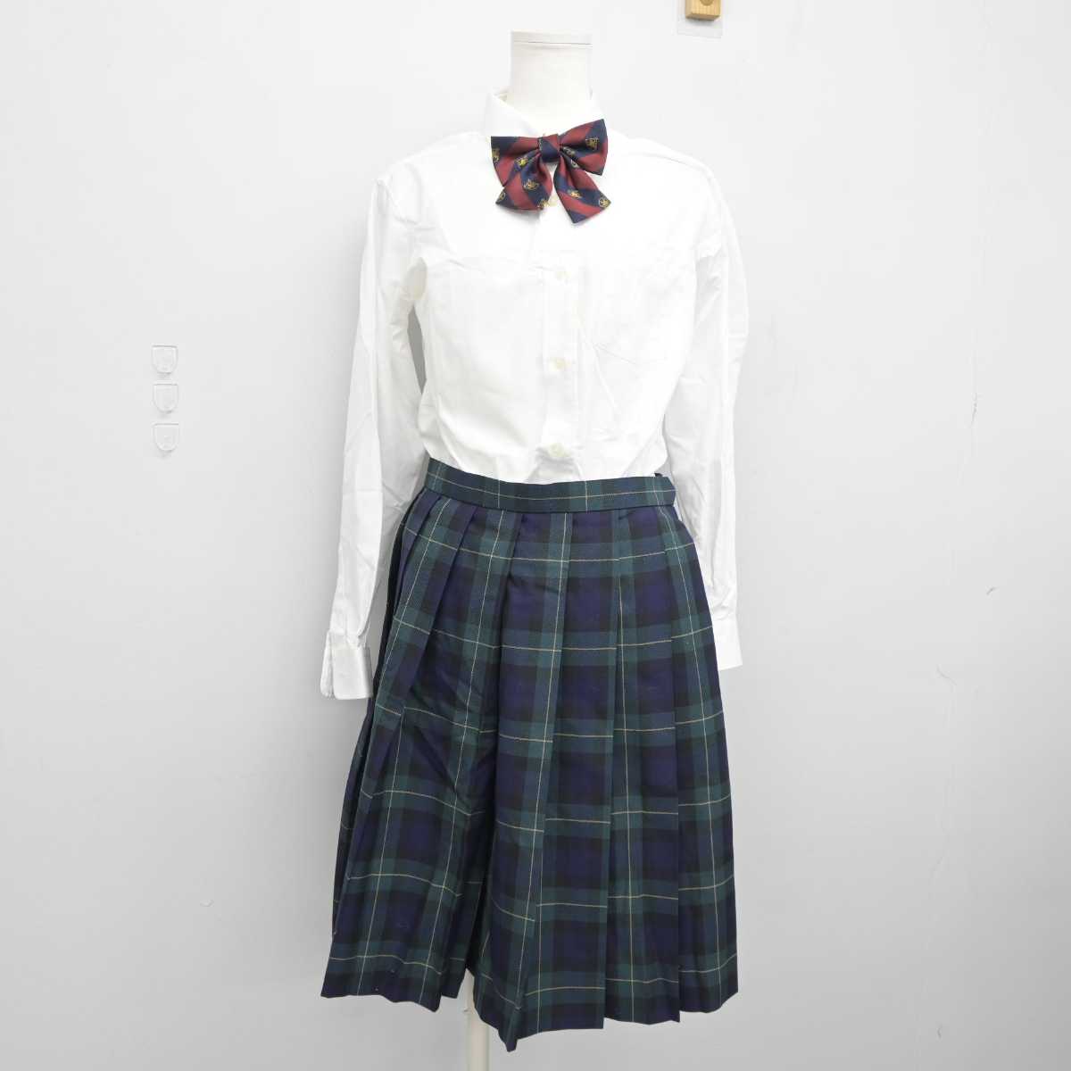 【中古】宮城県 秀光中学校 女子制服 5点 (ブレザー・シャツ・スカート) sf045073