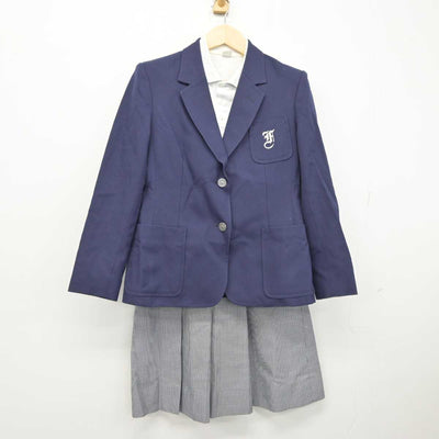 【中古】京都府 伏見中学校 女子制服 3点 (ブレザー・シャツ・スカート) sf045082