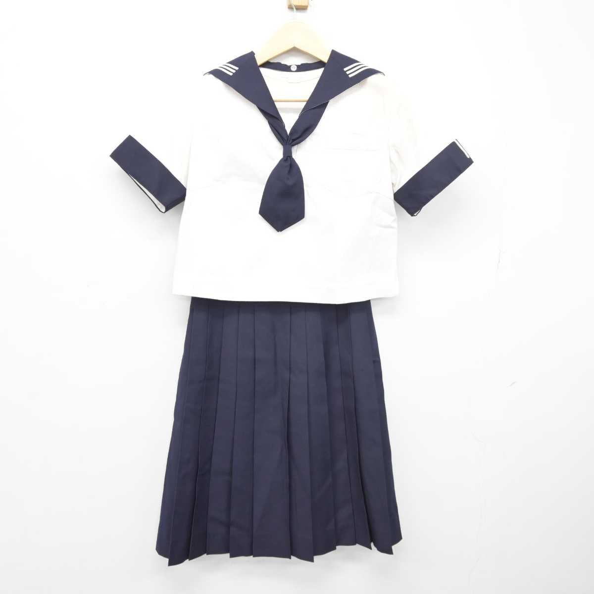 【中古】東京都 川村中学校高等学校 女子制服 3点 (セーラー服・スカート) sf045097