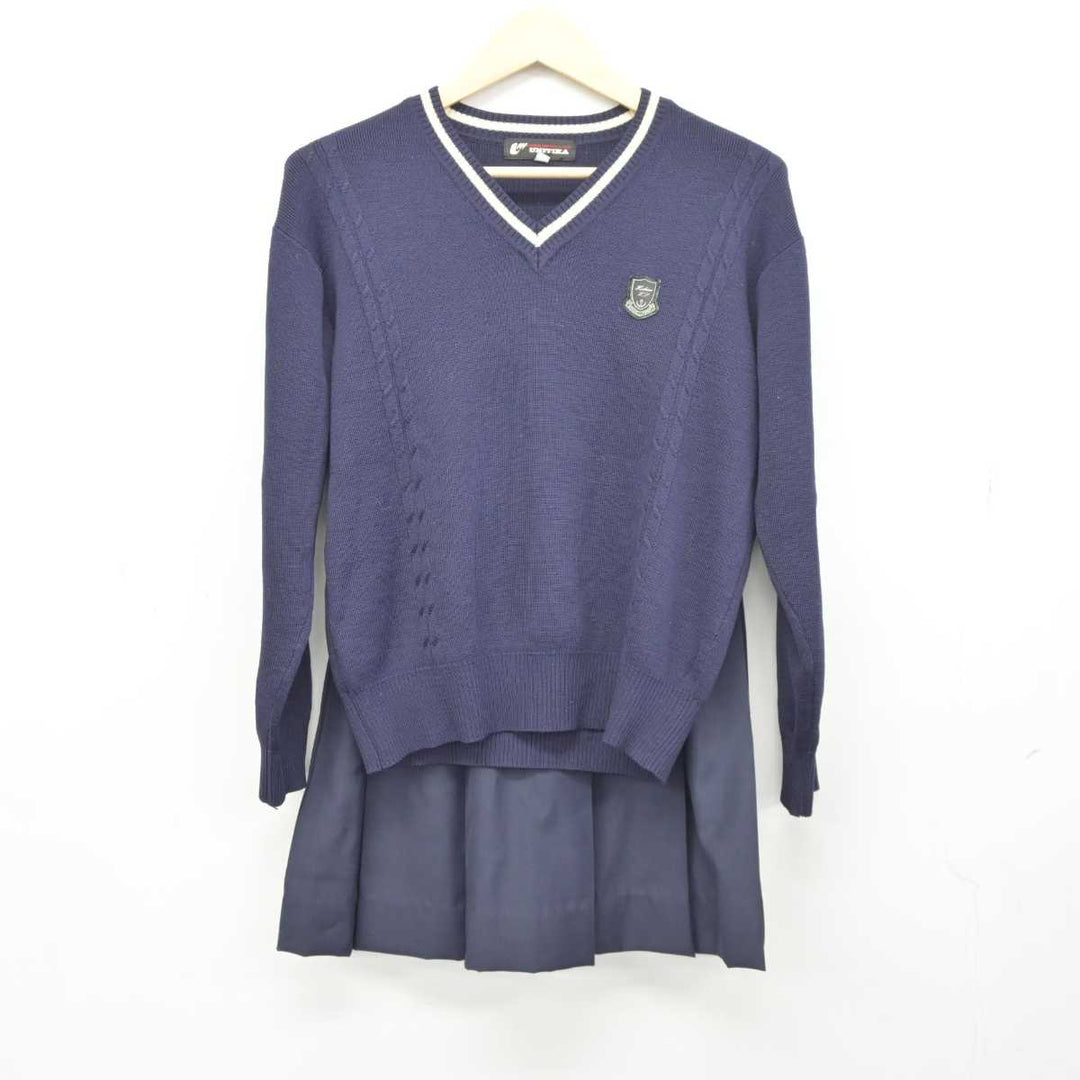 【中古】埼玉県 星野高等学校 女子制服 3点 (ニット・ニットベスト・スカート) sf045101 | 中古制服通販パレイド