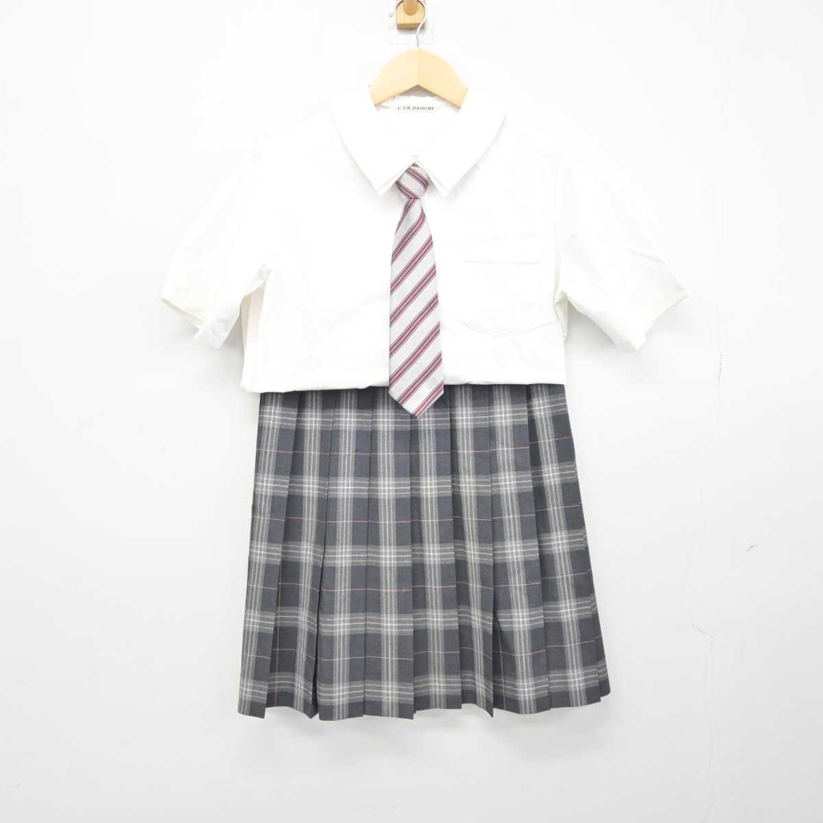 【中古】愛知県 中部大学第一高等学校 女子制服 3点 (シャツ・スカート) sf045117