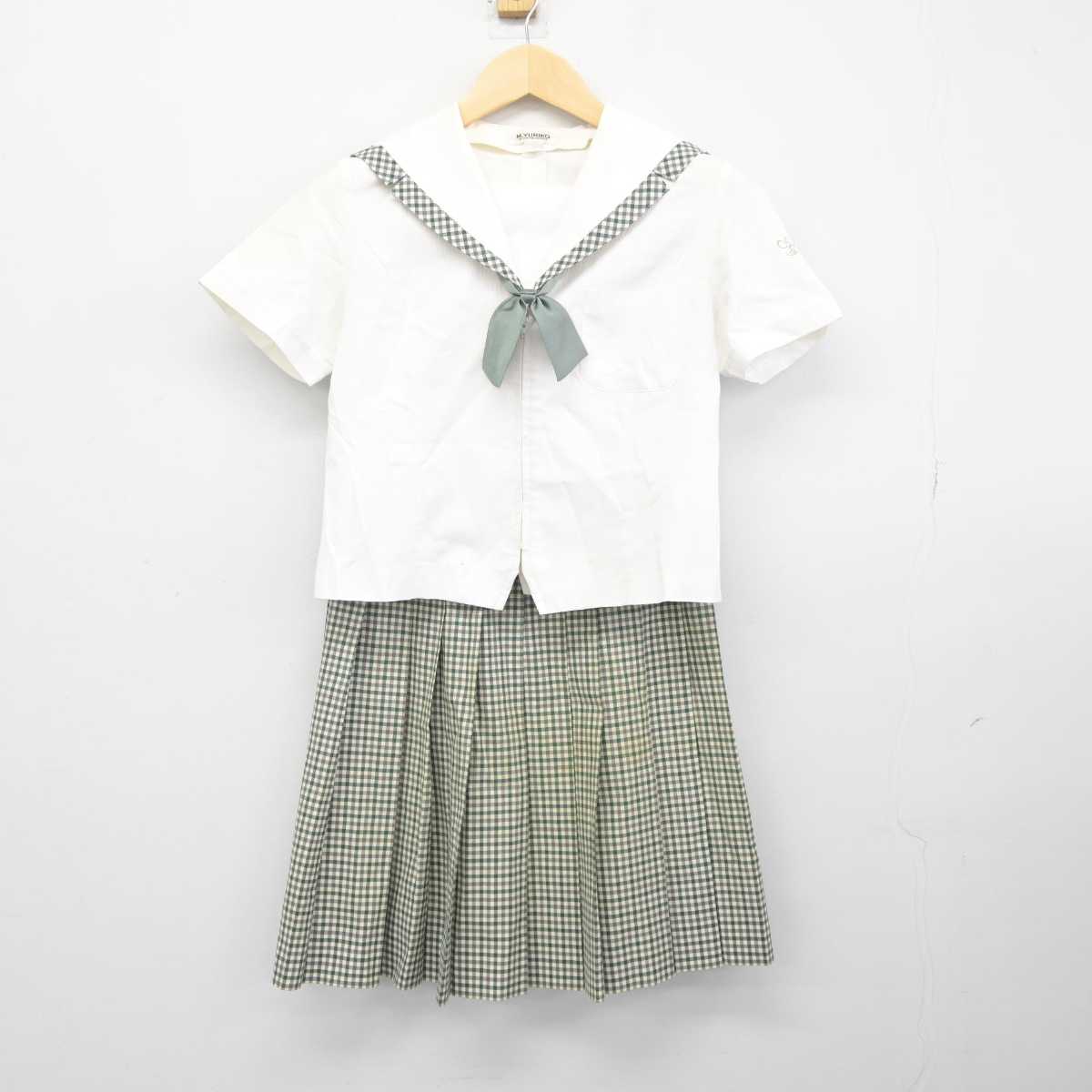 【中古】福島県 須賀川桐陽高等学校 女子制服 4点 (セーラー服・スカート) sf045130