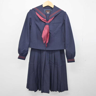 【中古】群馬県 吉井中央中学校 女子制服 3点 (セーラー服・スカート) sf045142