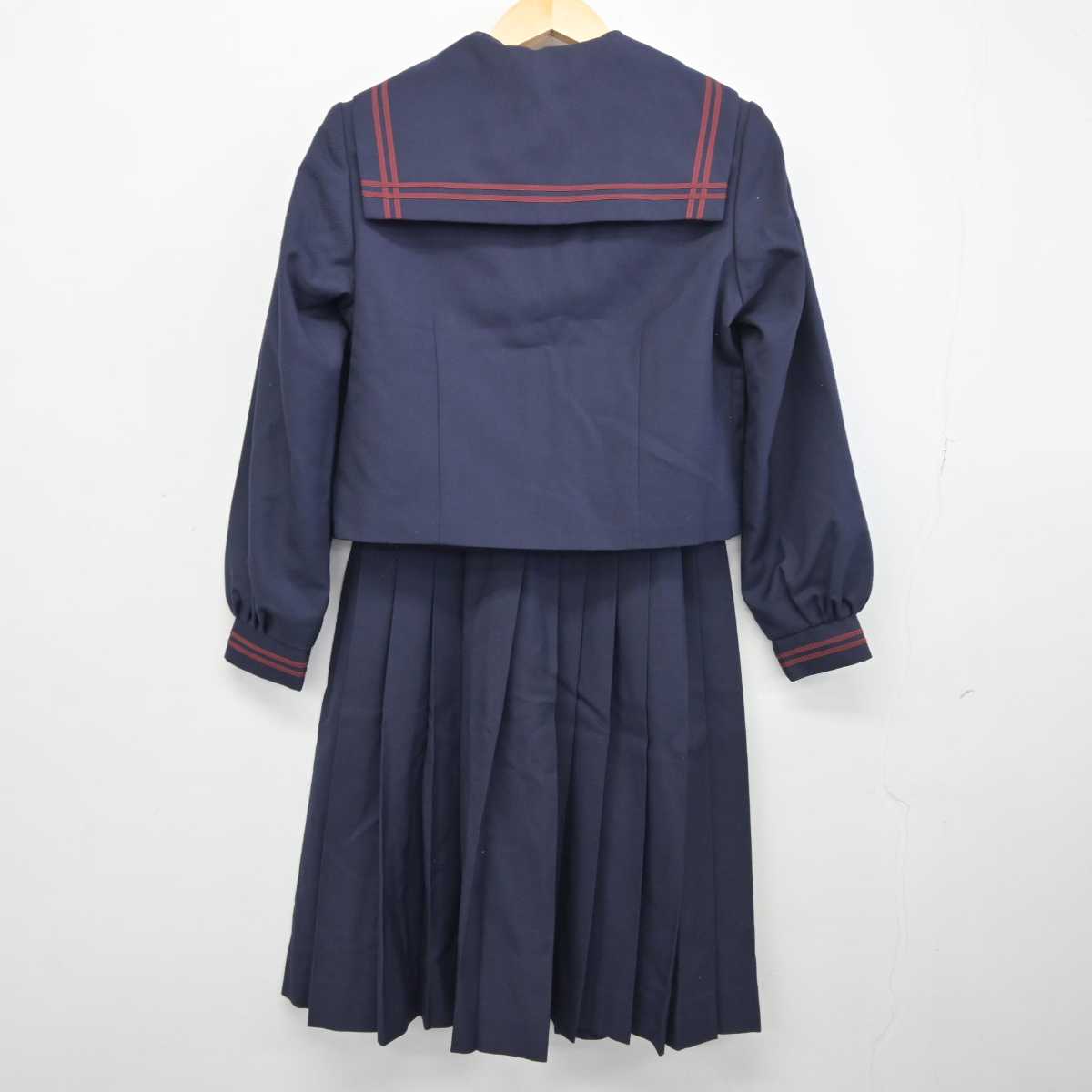 【中古】群馬県 吉井中央中学校 女子制服 3点 (セーラー服・スカート) sf045142