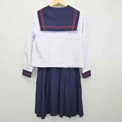 【中古】群馬県 吉井中央中学校 女子制服 4点 (セーラー服・スカート) sf045143