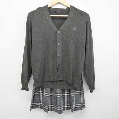 【中古】東京都 深川高等学校 女子制服 5点 (ブレザー・ニット・スカート) sf045145