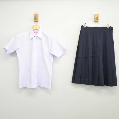 【中古】埼玉県 大原中学校 女子制服 2点 (シャツ・スカート) sf045147