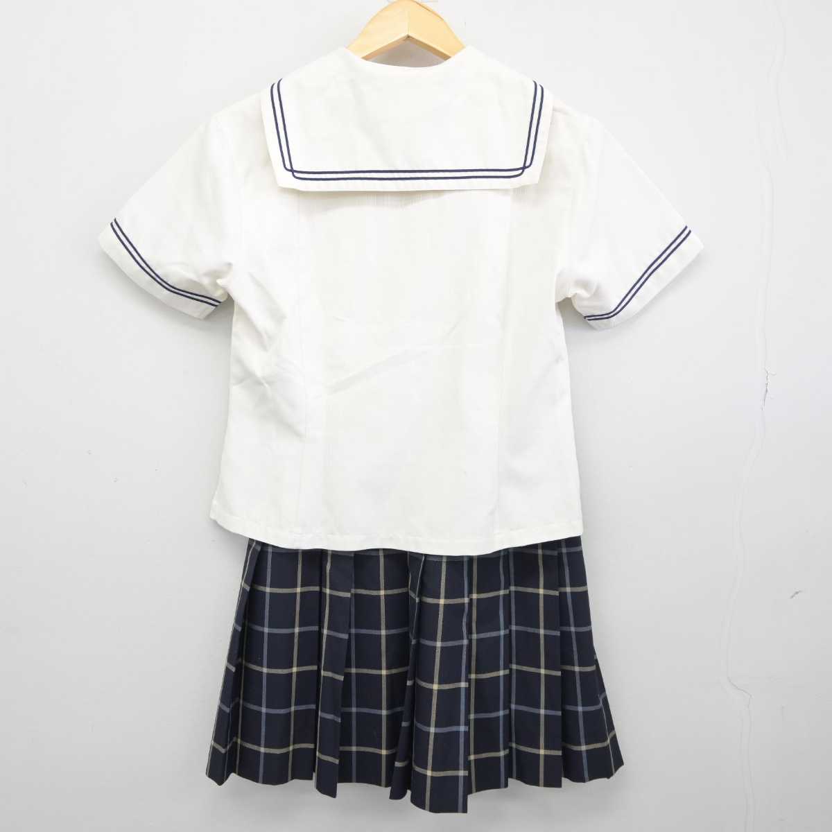 【中古】長野県 上田西高等学校 女子制服 2点 (セーラー服・スカート) sf045158