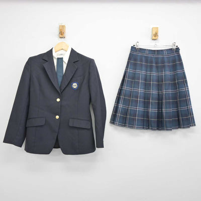 【中古】長野県 上田西高等学校 女子制服 4点 (ブレザー・シャツ・スカート) sf045162