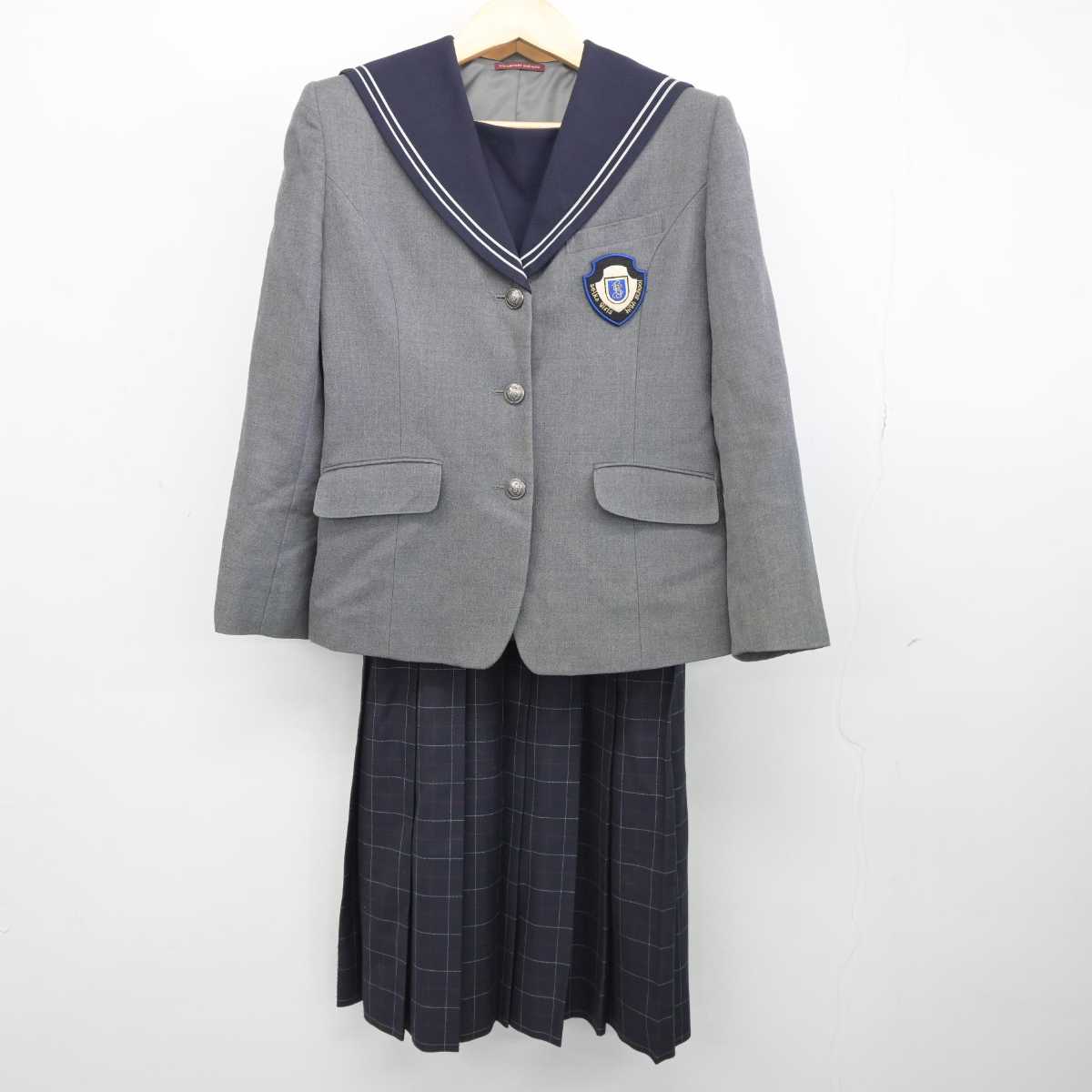 【中古】福岡県 精華女子高等学校 女子制服 2点 (ブレザー・ジャンパースカート) sf045181