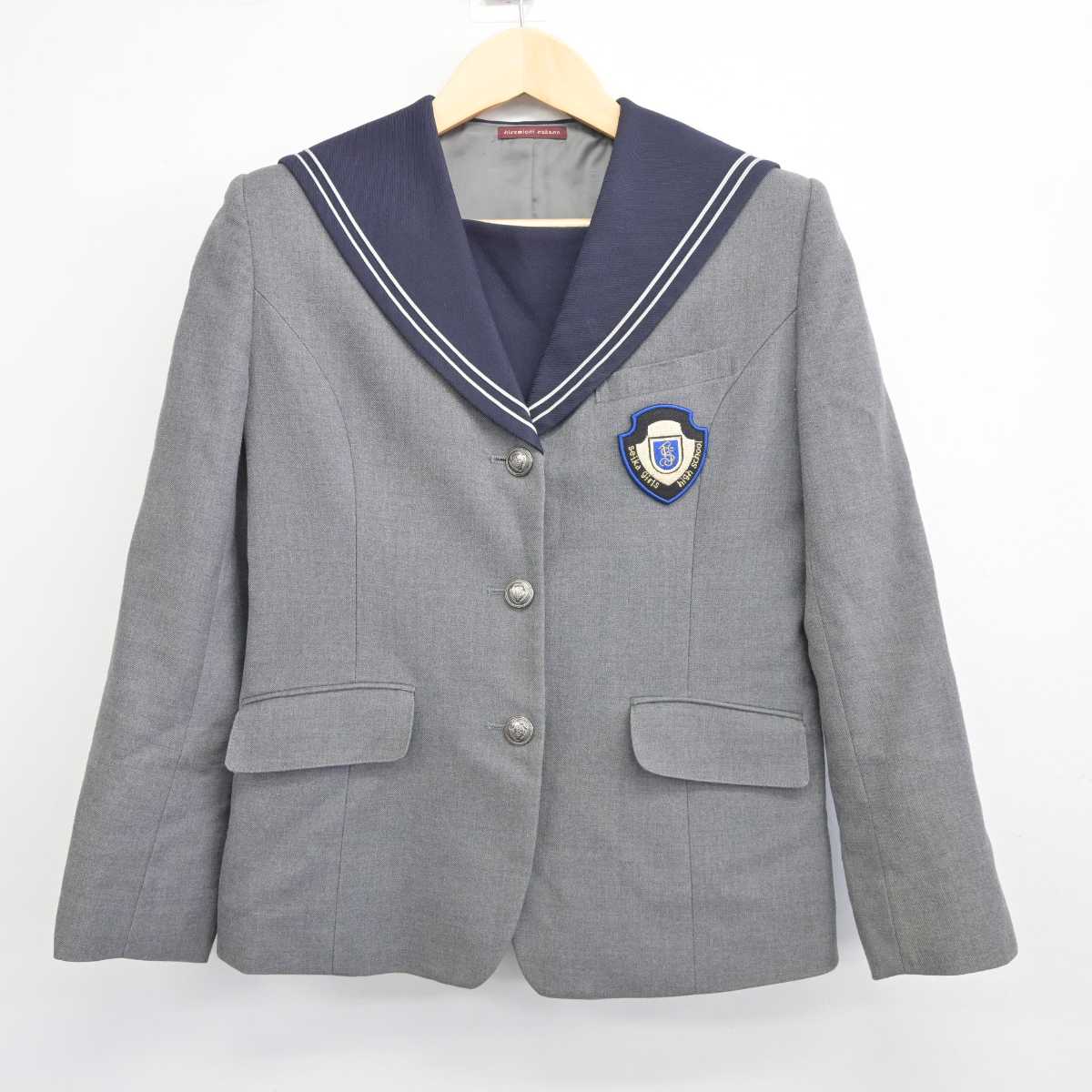 【中古】福岡県 精華女子高等学校 女子制服 2点 (ブレザー・ジャンパースカート) sf045181